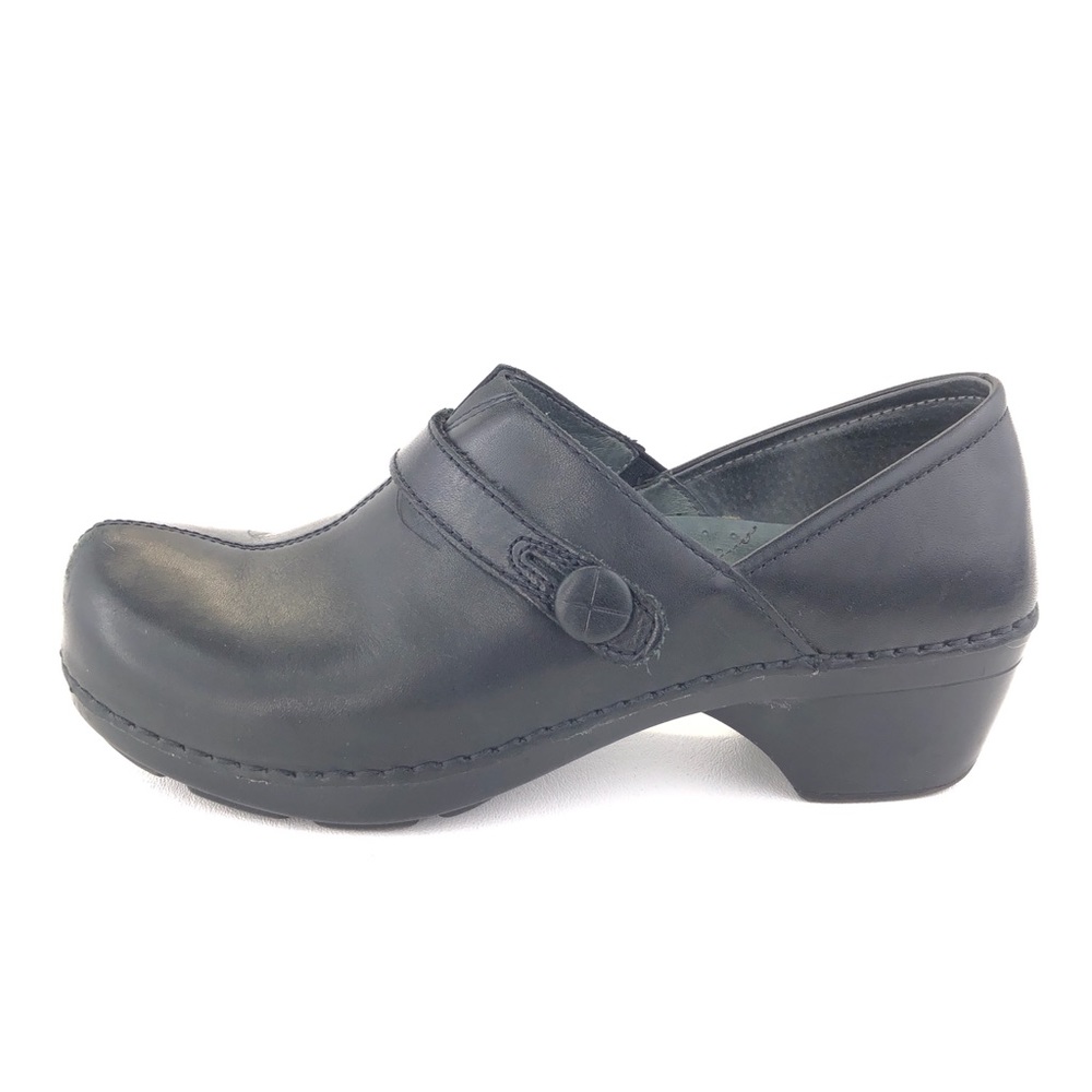 Dansko Solstice Black Leather Clogs EUR 40